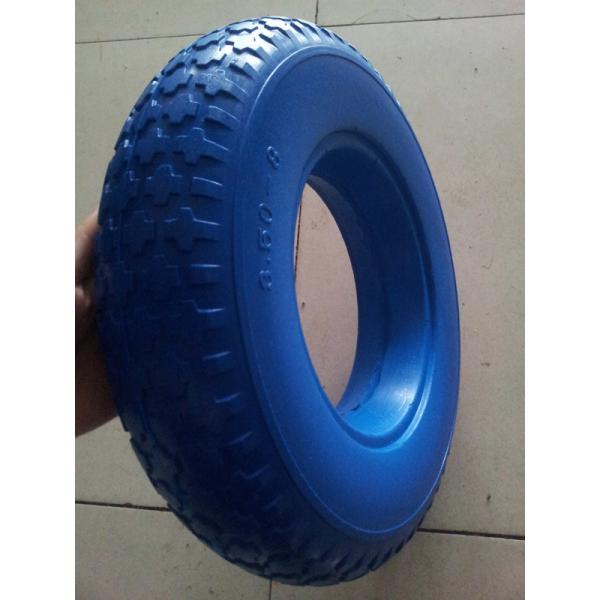 Quality 350-400mm PU Foam Wheels Diamond Pattern For Trolley for sale