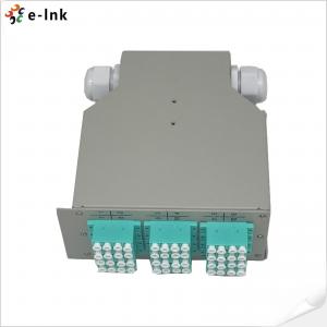China 12 Port DIN Rail LC Fiber Patch Panel 2 Cable Entries Distribution on sale