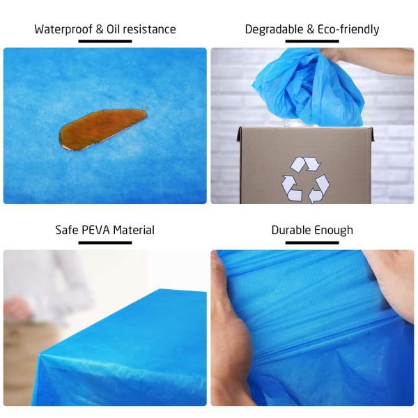 Safe PEVA 54x108 Inch Disposable Table Covers Gravure Printing