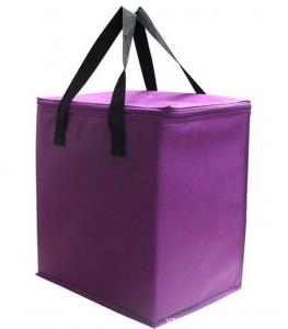 China Insulated Cooler Tote Bags / Disposable Lunch Bag / Purple Cooler Bag For Adults wholesale