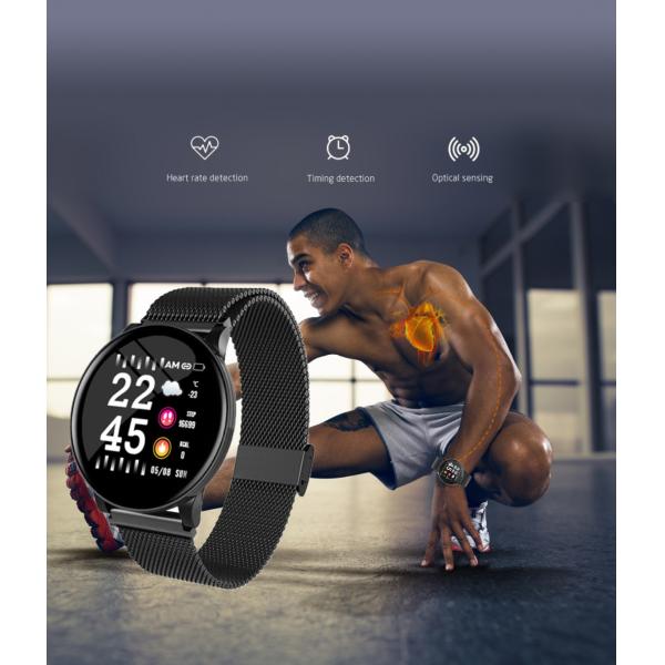 Stainless Steel Band W8 Wallpaper Smartwatch Ip67 Waterproof For Men / Women