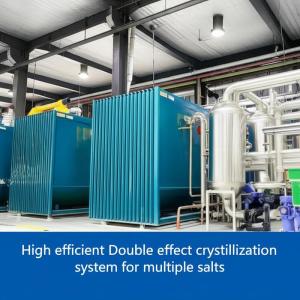 High efficient Double effect crystallization system for multiple salts