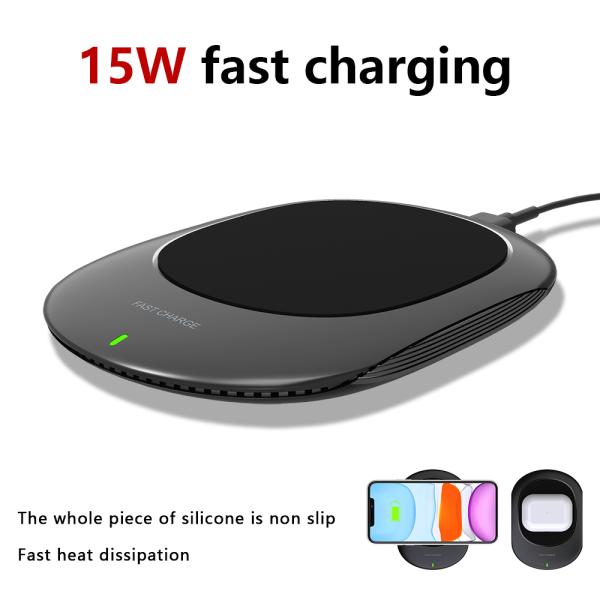 Portable Auto Senor 2A 15W 205KHz Wireless Charging Pad