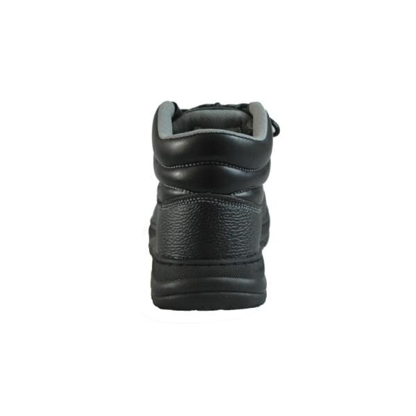 Black Genuine Leather Waterproof Safety Boots With Steel Toe And Steel Plate For Outdoor Work Shoes