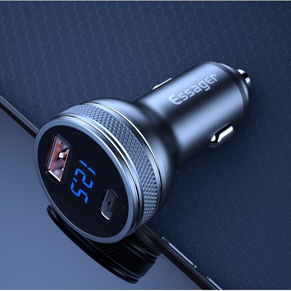 Essager 36W PD 3.0 QC3.0 USB Type C Car Fast Charger