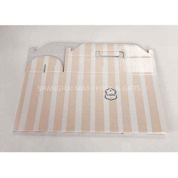 Retail Corrugated Wine Gift Boxes With Handle Cardboard Shipping Moving Color Printing