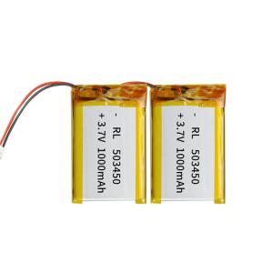 China Portable Source 1000mAh 3.7 V Lithium Polymer Battery on sale