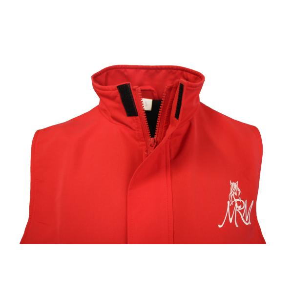 Fleece Lined 413 GSM Winter Jacket Thermal Red Fleece Jacket Sleeveless