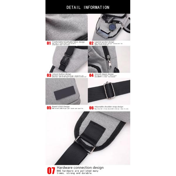 Men's Casual Outdoor Chest Bags Mountaineering Cycling Shoulder Bag Waterproof