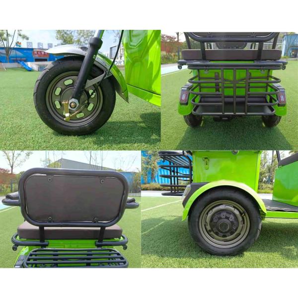 Pick Up Drop Off Battery 2 Seater Electric Tricycle For Adults Small Household Three Wheeled