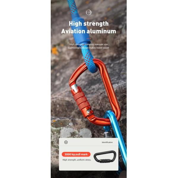 OEM Accepting 30KN Heavy Duty Carabiner Snap Hook for Mountain Climbing in Heavy Industry