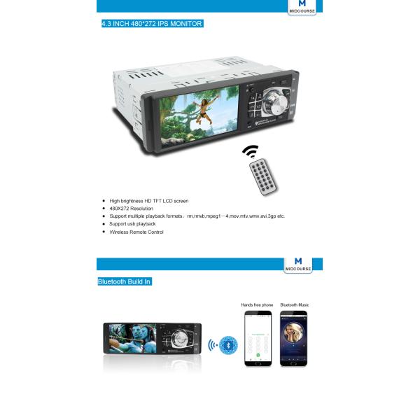 Bluetooth Single Din Car Stereo Dvd Player 12 Months Warranty