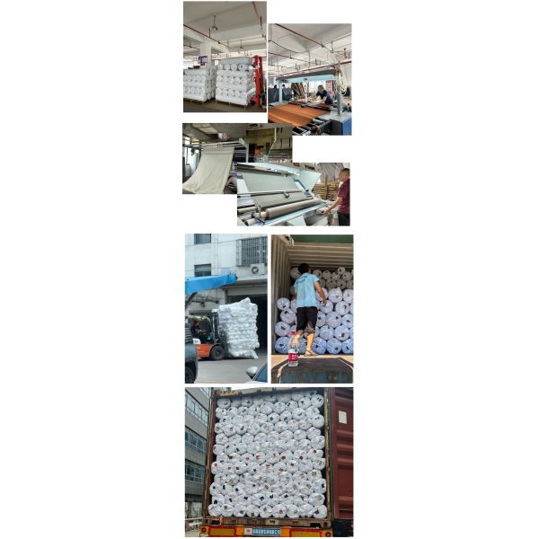 Standard packaging for jacquard velvet fabric showing protective materials