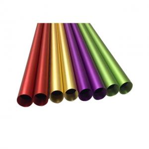 China Colorful Al6061 Al6063 Blasted Alloy Tubing Aluminum Anodized Pipes Round Aluminium Blasting Tubes wholesale