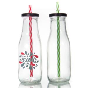 200ml Recycled Glass Milk Bottle Beverage Packaging OEM