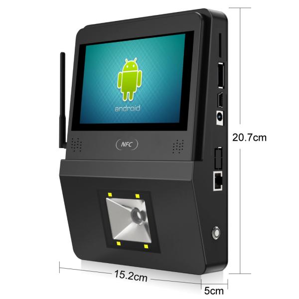 Quality Supermarket 2D Barcode Scanner POS System with 5inch Android Display and SDK Function for sale