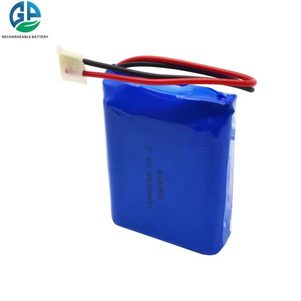 KC UL CB Approved Li Ion Rechargeable Battery 7.4V 2500mah 804050 Lithium Ion Polymer Lipo Battery