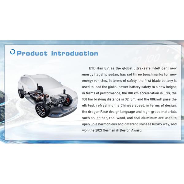 2022 Chinese New Energy Vehicle High Speed Byd Han EV 4 Wheel Electric Car New Car
