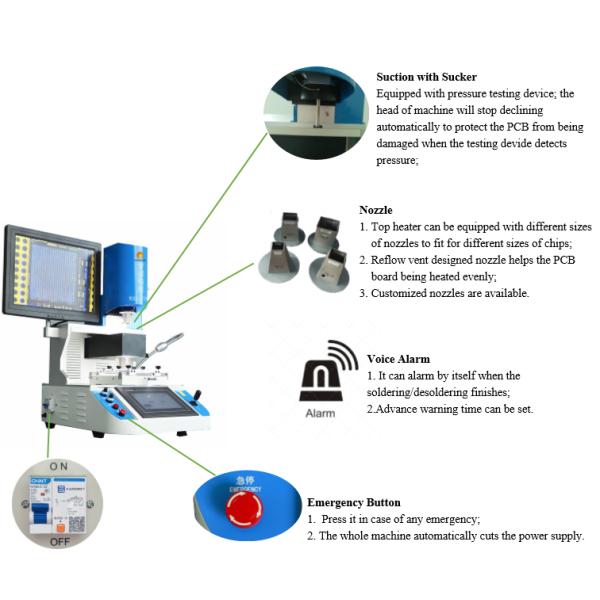2600W Laptop BGA Machine Iphone IC Removal PLC Control Touch Screen