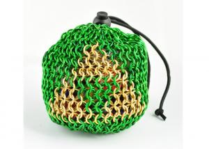 China DIY Stainless Steel Aluminum Chainmail Metal Ring Mesh Dice Bag With Color Plated wholesale