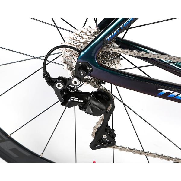 Black Aluminum Road Bike 700C Wheel Size 14kg Single Gross Weight