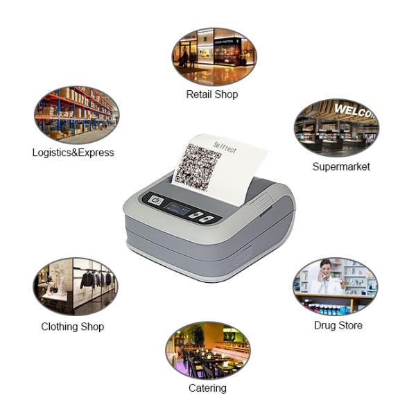 Handheld OLED Screen 70mm/S 80mm Direct Thermal Printer