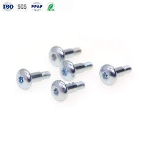 China M4x15mm Carbon Steel Shoulder Screw Pan Head Blue Zinc Plated wholesale