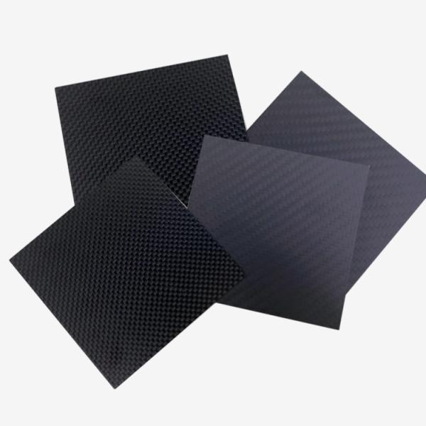 Plate CNC Custom Machining Carbon Fiber with 3K Twill Plain Design and Press Technology