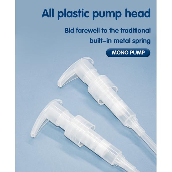 All Plastic Mono 24-410 Lotion Pump With 2cc Dosage Cosmetic Packaging Dispenser