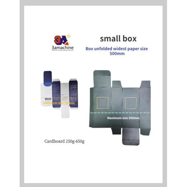 Box Folding and Gluing Machine with 380V Voltage Box Unfolded Size width 120mm-500mm