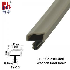 China High Resilience Wooden Door Seal Strips Door Weatherstripings Gray Oak Color 10*6mm wholesale