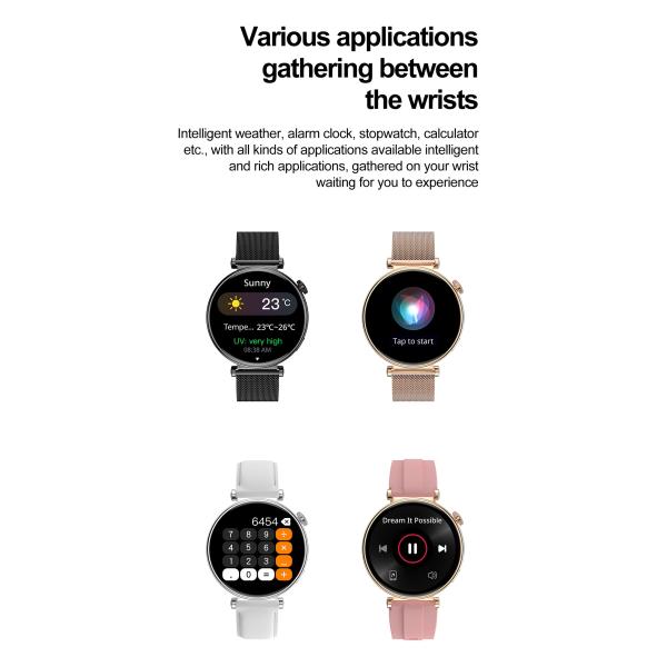 OEM HK41 Women'S Bluetooth Watch 1.32 Inch Oled Display 235mAh