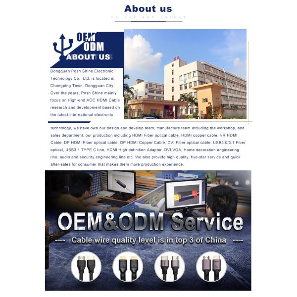 Multimedia Wired Displayport Cable 4K 30HZ 1080P 60HZ Dp 1.2