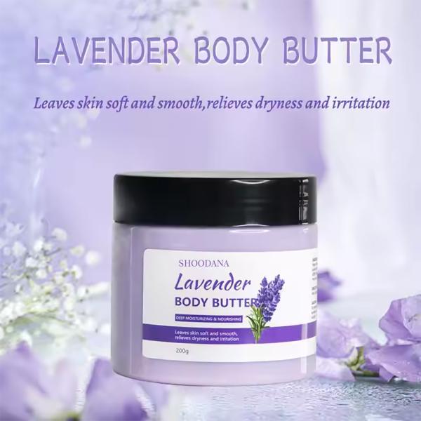 Private Label Organic Skin Moisturizing Body Cream Lotion Body Skin Care Moisturizing Hydrating Plant Lavender Body Butter
