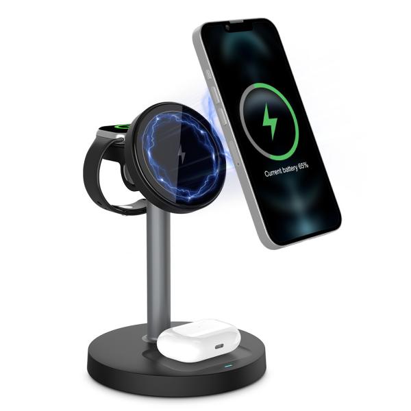 5V/3A 3 in 1 Multi-functional Wireless Charger CE/FCC/RoHS/UKCA Certified