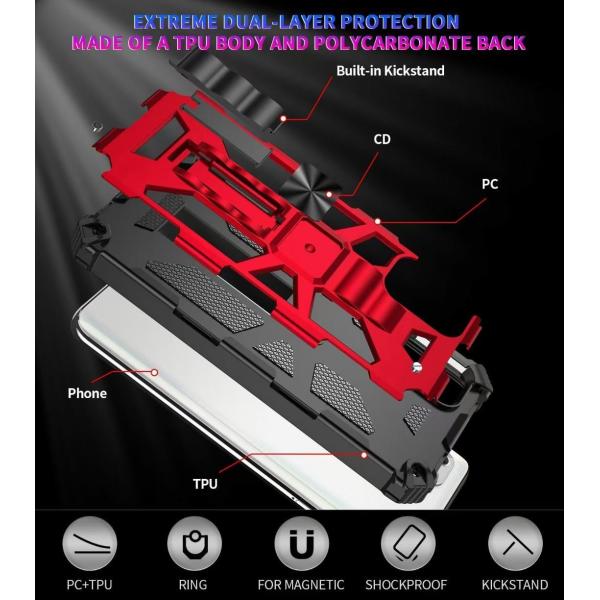Rugged Corners Heavy Duty Cell Phone Cases Kickstand Magnet To Car Mount