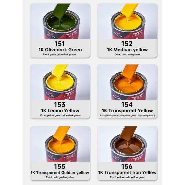 Auto Black / Pure White / Lemon Yellow Solid Acrylic Car Spray Paint