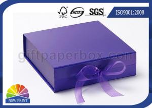 China Ribbon Folding Gift Paper Box Customized Luxury Rigid Gift Packing Folded Paper Box on sale