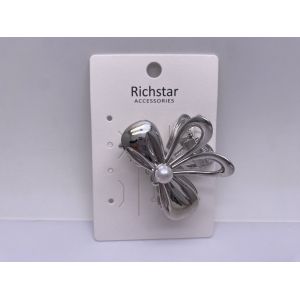 China Durable Silver Metal Hair Accessories Butterfly Clips Multiscene wholesale