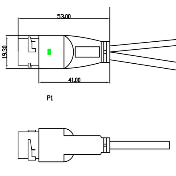 Waterproof RJ45 Extension Cable With DC Plug POE Camera Power Cord
