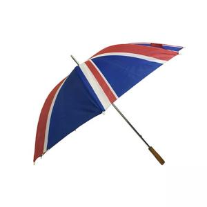 China UK Flag Printed Polyester Fabric Promotional Golf Umbrellas wholesale