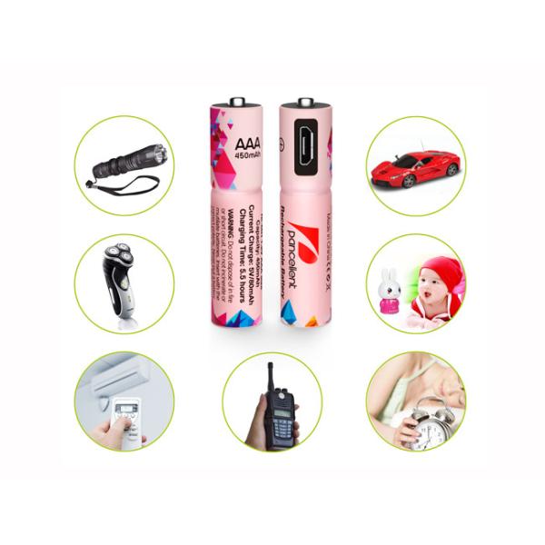 New fashion Portable USB AAA Battery , Ni-MH Rechargeable Battery 450mAh