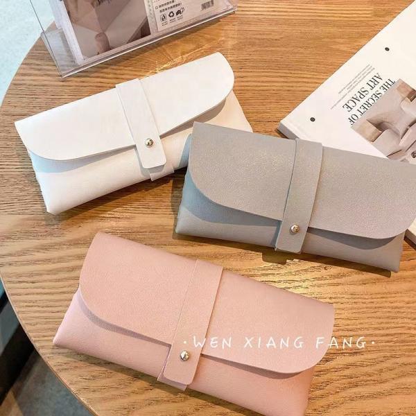 Portable Knitted Fabric Zip Around Glasses Case 162mm Length UV Proof