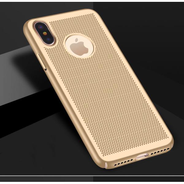 Breathable Heat dissipation hard pc mesh net mobile phone case for iphone X back cover