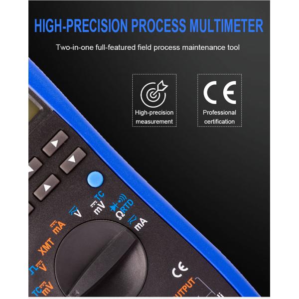Digital Multimeter Process Calibrator Signal Source CAT IV 600V With 40MΩ Resistance RTD RSKEJTNB Cu50 Pt100