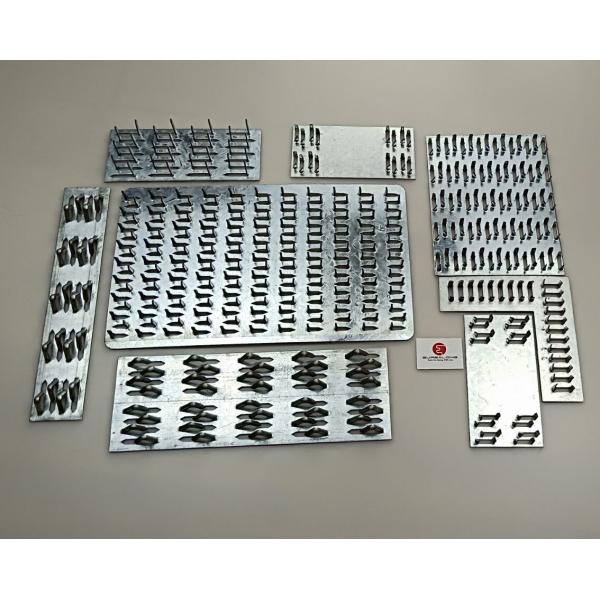 Pronged Flat Mending Truss Connector Plate Galvanized 8 X 4 Inch For Wood Stud Roof Truss