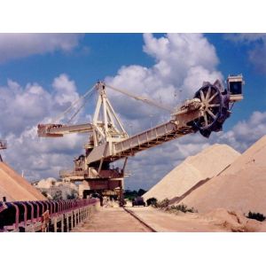 Cantilever Bucket Wheel Stacker Reclaimer Continuous Large Scale Portal Harbour