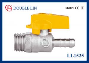 China Male X Hose Connector 1/2 X 11mm Brass Gas Ball Valve on sale