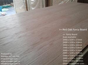 China Red Oak Fancy Plywood 1220 x 2440mm wholesale