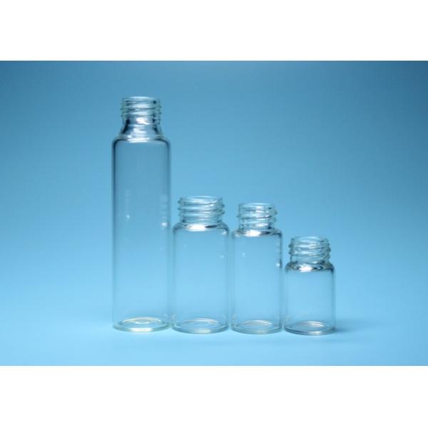 Clear and Amber Pharmaceutical or Cosmetic Threaded Top Glass Bottle Vial